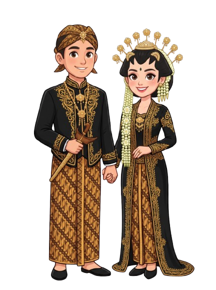 Ilustrasi pasangan pengantin